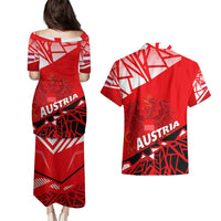 Forever Austria Couples Matching Puletasi and Hawaiian Shirt Osterreich Eagle - Wonder Print Shop
