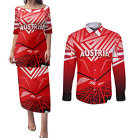 Forever Austria Couples Matching Puletasi and Long Sleeve Button Shirt Osterreich Eagle - Wonder Print Shop