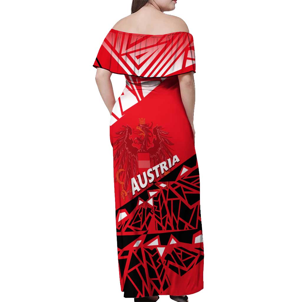 Forever Austria Off Shoulder Maxi Dress Osterreich Eagle - Wonder Print Shop
