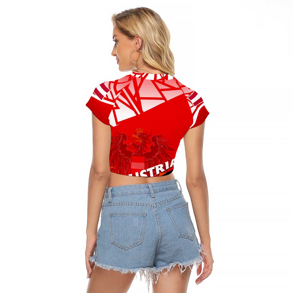 Forever Austria Raglan Cropped T Shirt Osterreich Eagle - Wonder Print Shop