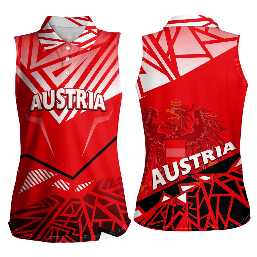 Forever Austria Women Sleeveless Polo Shirt Osterreich Eagle - Wonder Print Shop