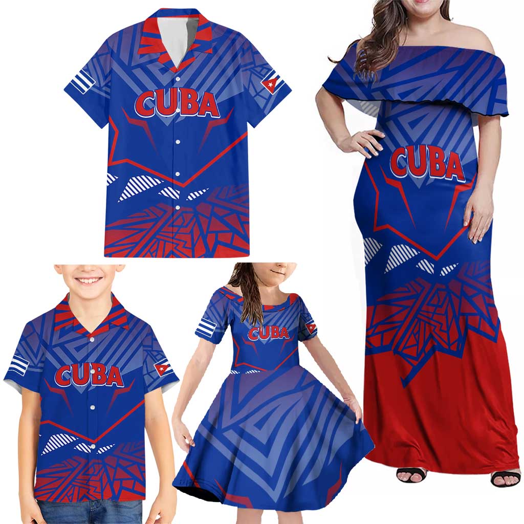 Forever Cuba Family Matching Off Shoulder Maxi Dress and Hawaiian Shirt Patria o Muerte, Venceremos - Wonder Print Shop