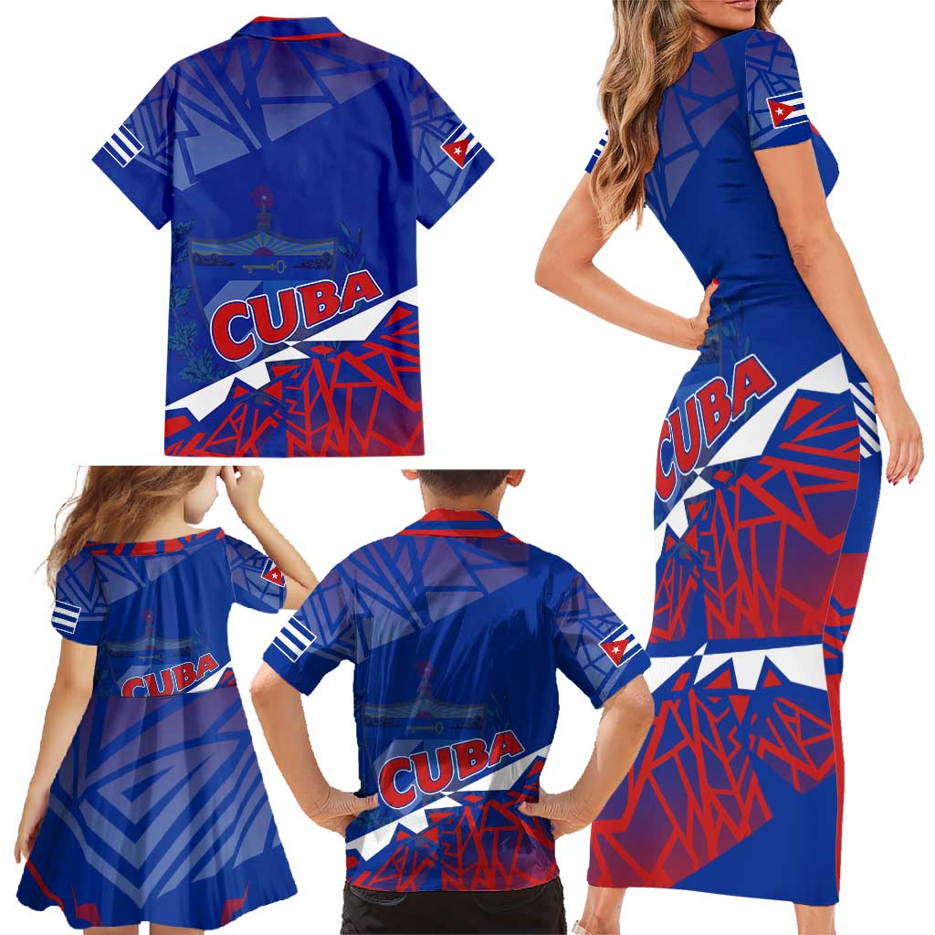 Forever Cuba Family Matching Short Sleeve Bodycon Dress and Hawaiian Shirt Patria o Muerte, Venceremos - Wonder Print Shop