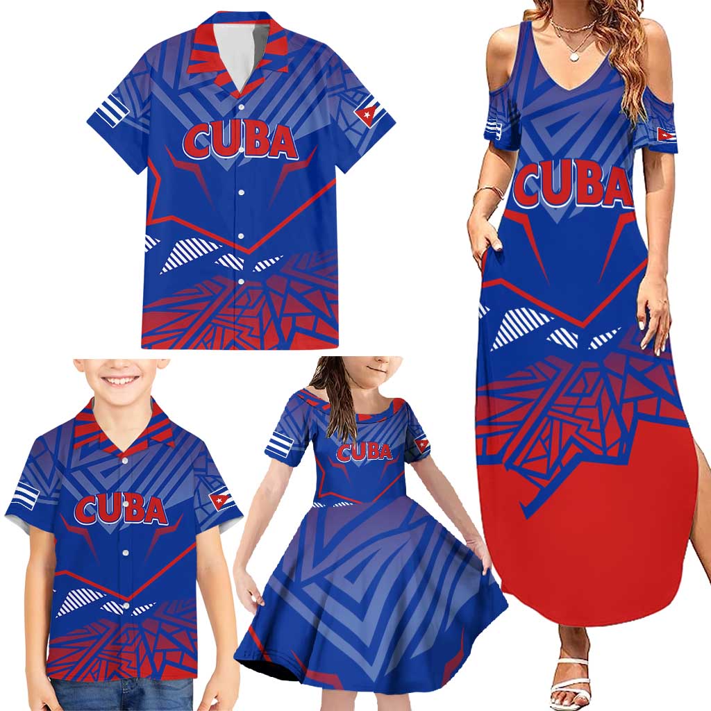 Forever Cuba Family Matching Summer Maxi Dress and Hawaiian Shirt Patria o Muerte, Venceremos - Wonder Print Shop