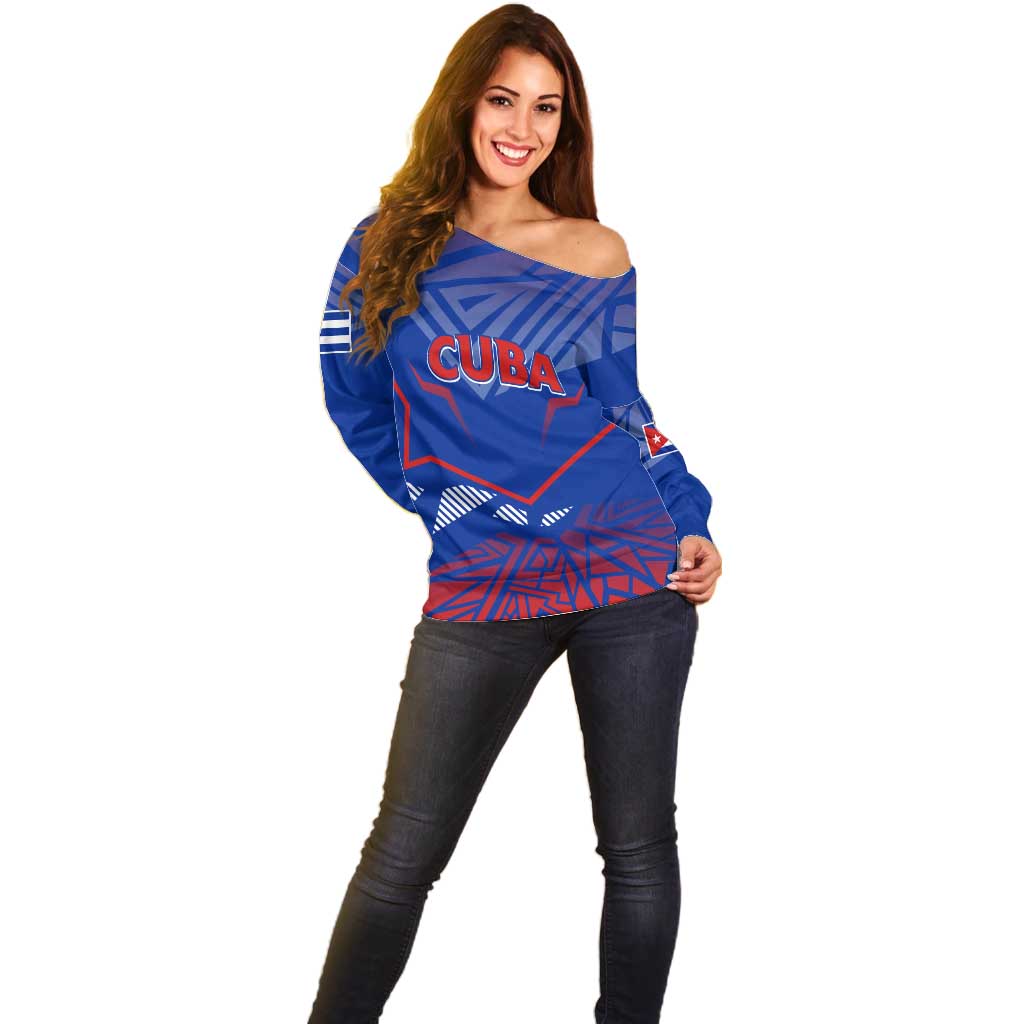Forever Cuba Off Shoulder Sweater Patria o Muerte, Venceremos - Wonder Print Shop