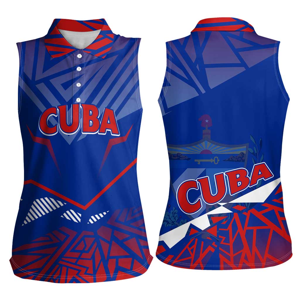Forever Cuba Women Sleeveless Polo Shirt Patria o Muerte, Venceremos - Wonder Print Shop