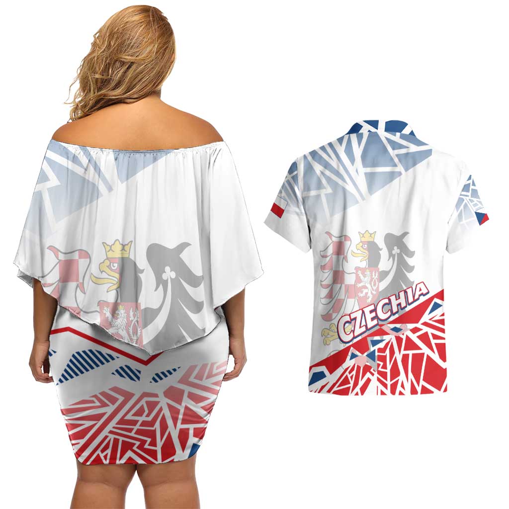 Forever Czech Republic Couples Matching Off Shoulder Short Dress and Hawaiian Shirt Czechia Pravda Vitezi - Wonder Print Shop