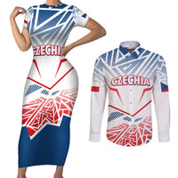 Forever Czech Republic Couples Matching Short Sleeve Bodycon Dress and Long Sleeve Button Shirt Czechia Pravda Vitezi - Wonder Print Shop