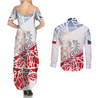 Forever Czech Republic Couples Matching Summer Maxi Dress and Long Sleeve Button Shirt Czechia Pravda Vitezi - Wonder Print Shop