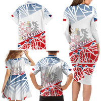 Forever Czech Republic Family Matching Long Sleeve Bodycon Dress and Hawaiian Shirt Czechia Pravda Vitezi - Wonder Print Shop