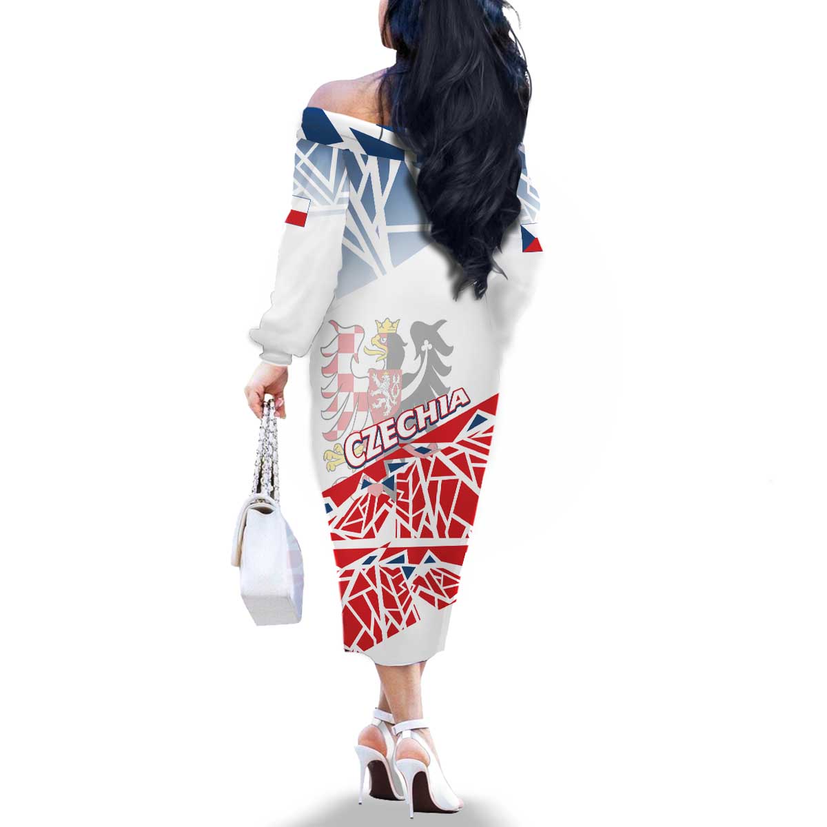 Forever Czech Republic Family Matching Off The Shoulder Long Sleeve Dress and Hawaiian Shirt Czechia Pravda Vitezi - Wonder Print Shop