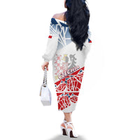 Forever Czech Republic Family Matching Off The Shoulder Long Sleeve Dress and Hawaiian Shirt Czechia Pravda Vitezi - Wonder Print Shop