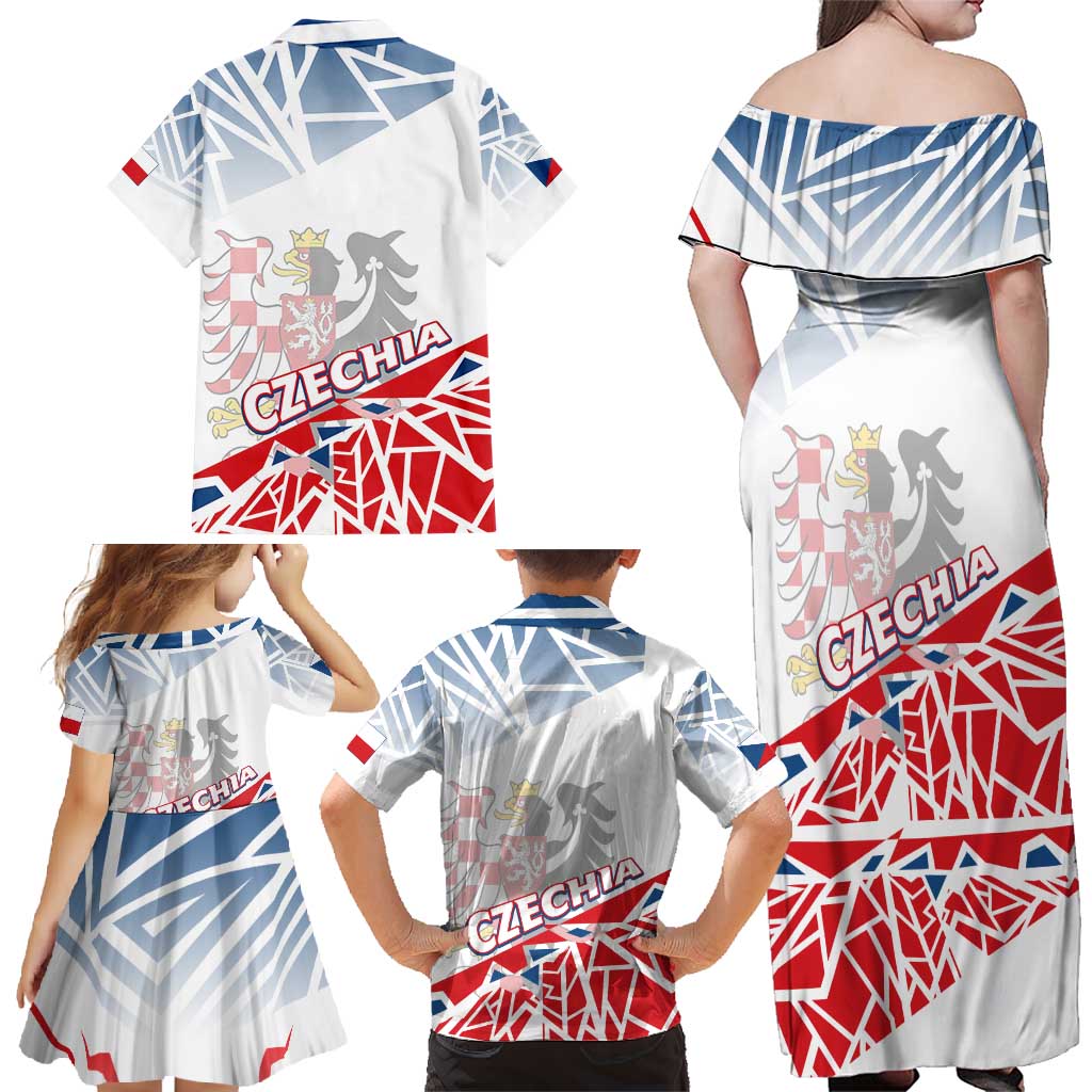 Forever Czech Republic Family Matching Off Shoulder Maxi Dress and Hawaiian Shirt Czechia Pravda Vitezi - Wonder Print Shop
