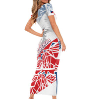 Forever Czech Republic Family Matching Short Sleeve Bodycon Dress and Hawaiian Shirt Czechia Pravda Vitezi - Wonder Print Shop