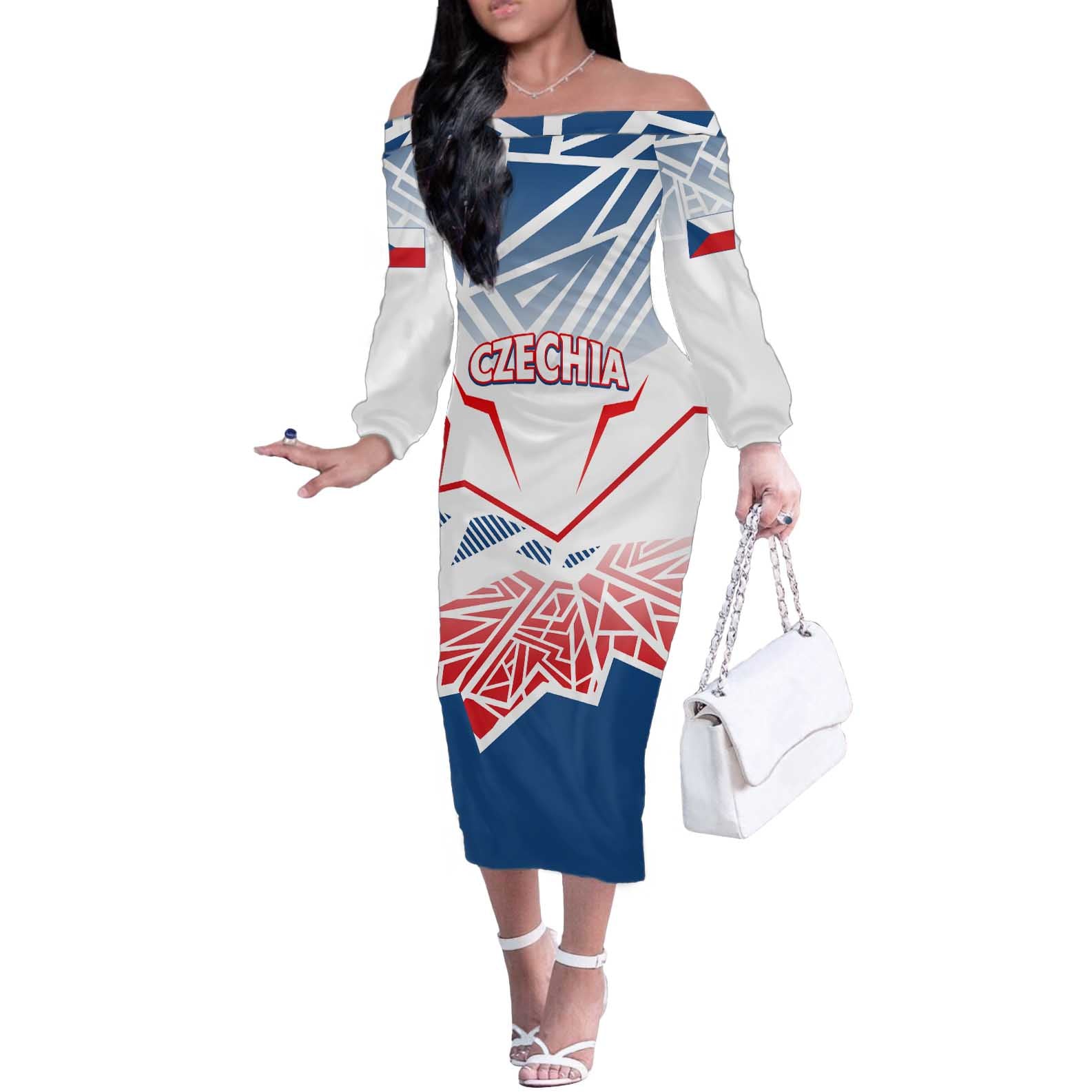 Forever Czech Republic Off The Shoulder Long Sleeve Dress Czechia Pravda Vitezi - Wonder Print Shop