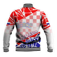 Forever Croatia Baseball Jacket Hrvatska Trobojnica Checkerboard - Wonder Print Shop