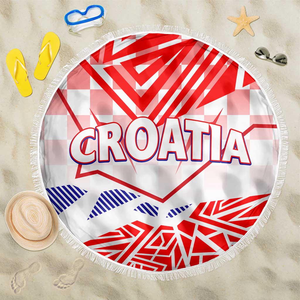 Forever Croatia Beach Blanket Hrvatska Trobojnica Checkerboard - Wonder Print Shop