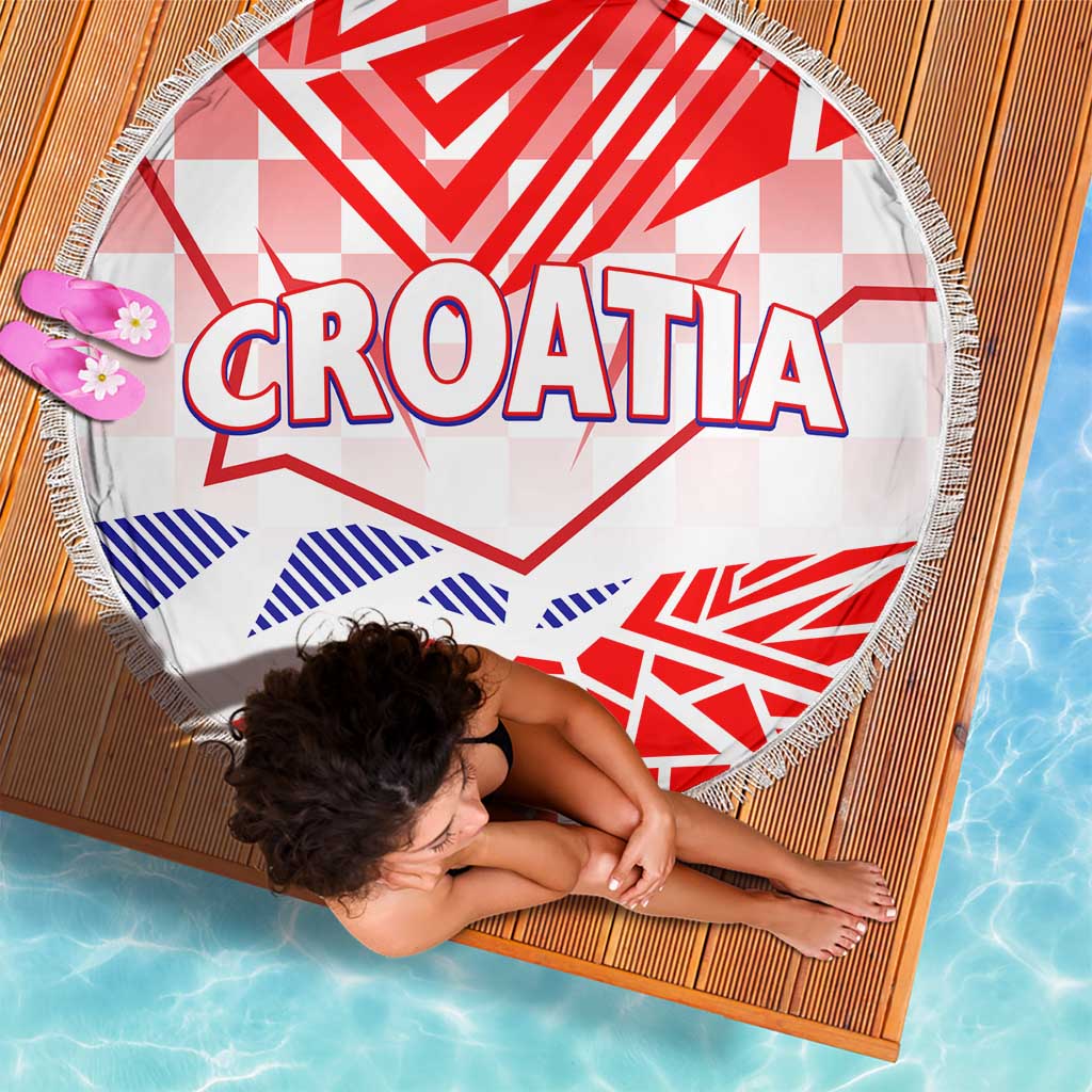 Forever Croatia Beach Blanket Hrvatska Trobojnica Checkerboard - Wonder Print Shop