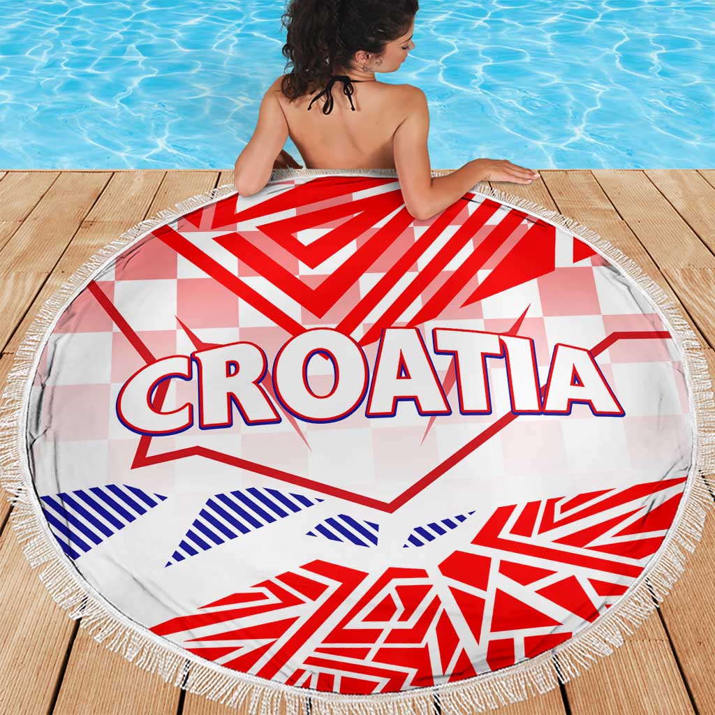 Forever Croatia Beach Blanket Hrvatska Trobojnica Checkerboard - Wonder Print Shop