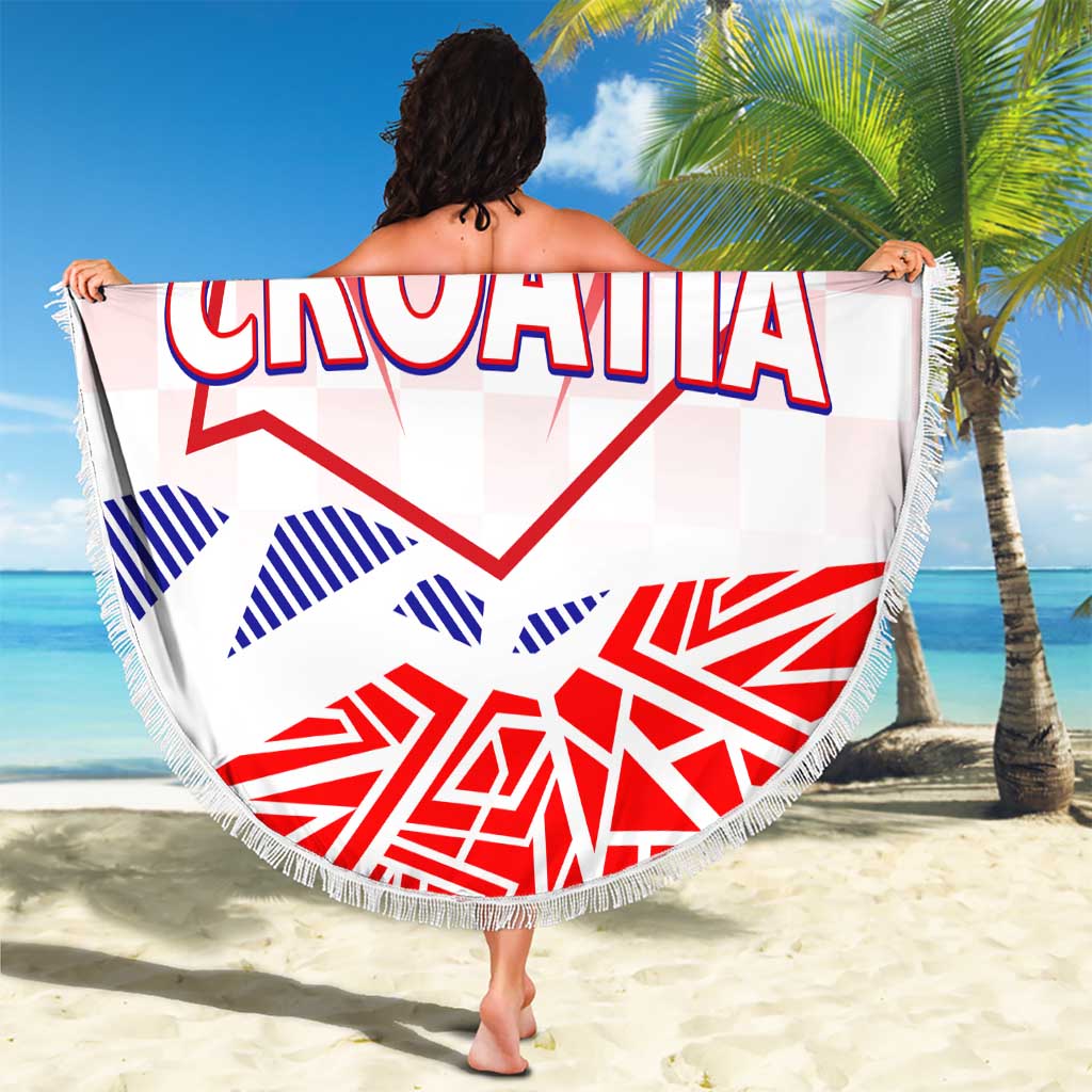 Forever Croatia Beach Blanket Hrvatska Trobojnica Checkerboard - Wonder Print Shop