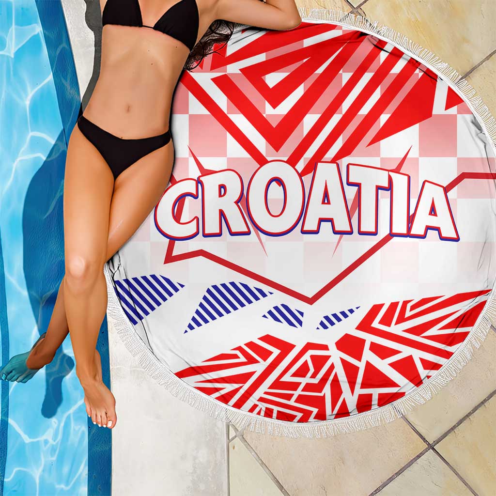 Forever Croatia Beach Blanket Hrvatska Trobojnica Checkerboard - Wonder Print Shop
