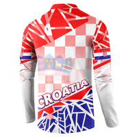 Forever Croatia Button Sweatshirt Hrvatska Trobojnica Checkerboard - Wonder Print Shop