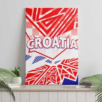 Forever Croatia Canvas Wall Art Hrvatska Trobojnica Checkerboard - Wonder Print Shop