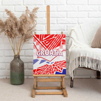 Forever Croatia Canvas Wall Art Hrvatska Trobojnica Checkerboard - Wonder Print Shop