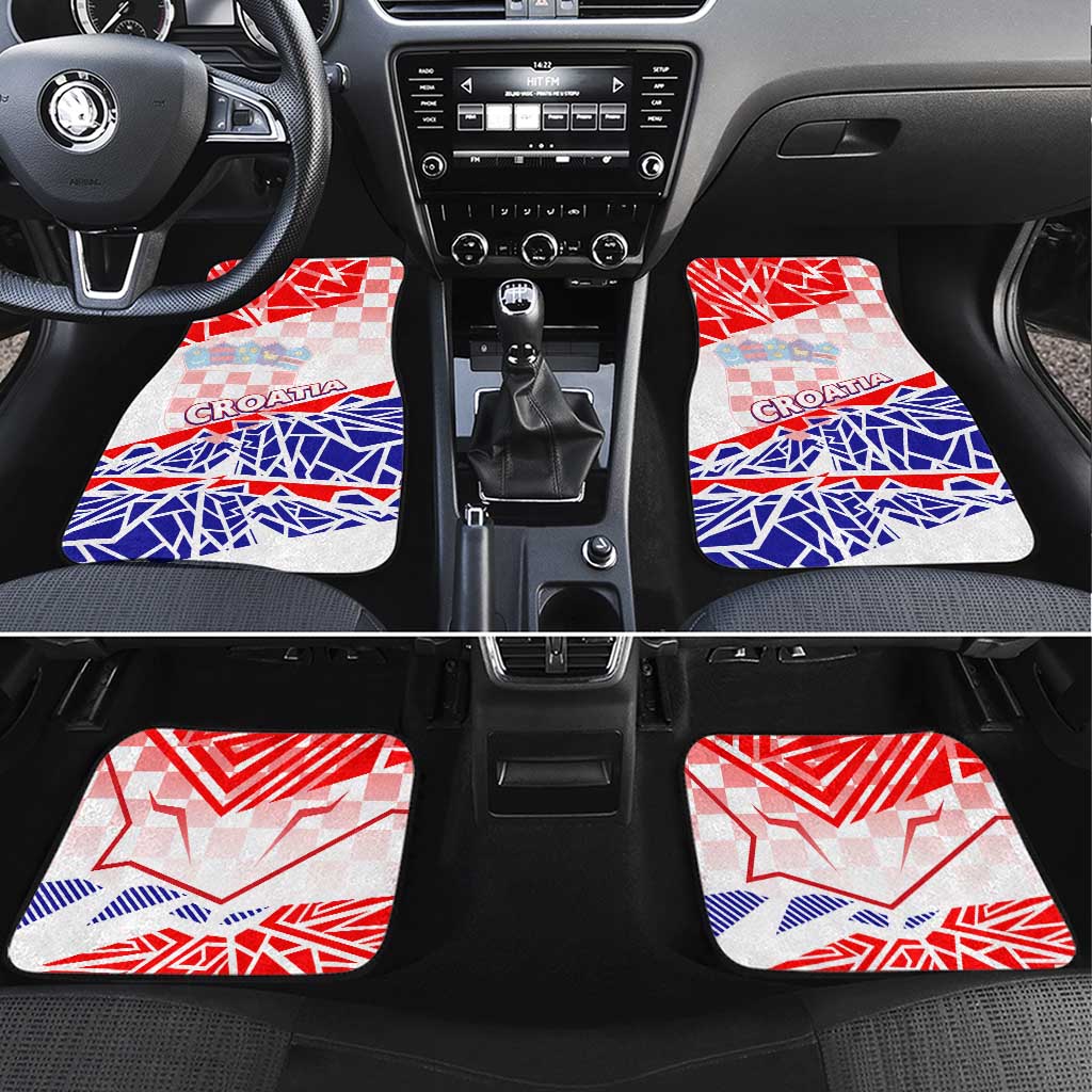 Forever Croatia Car Mats Hrvatska Trobojnica Checkerboard - Wonder Print Shop