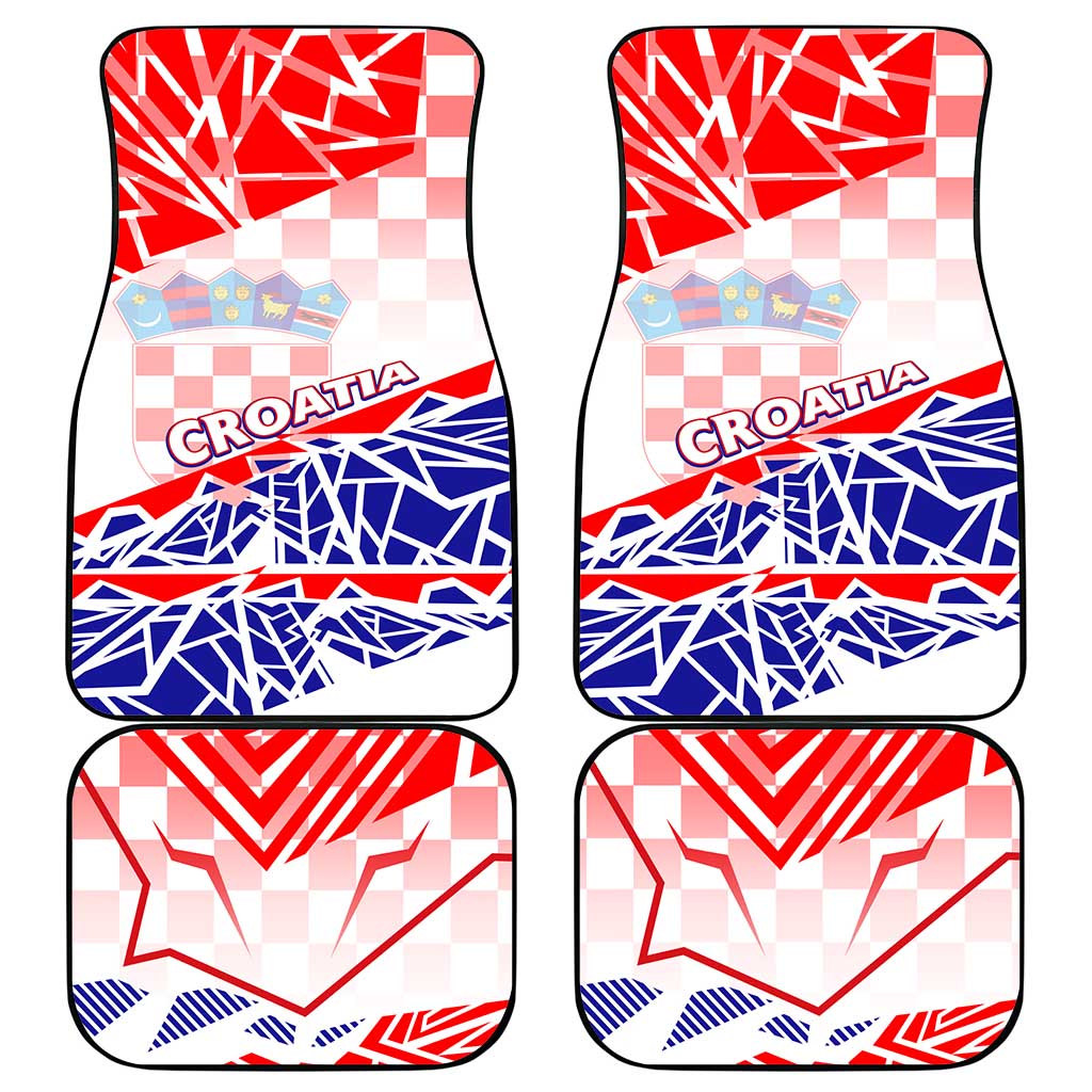 Forever Croatia Car Mats Hrvatska Trobojnica Checkerboard - Wonder Print Shop