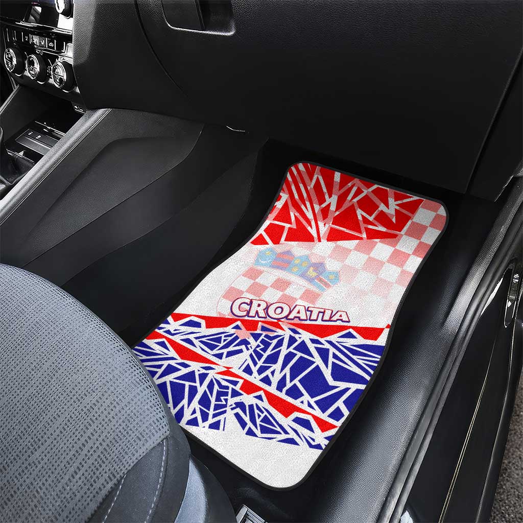 Forever Croatia Car Mats Hrvatska Trobojnica Checkerboard - Wonder Print Shop