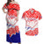 Forever Croatia Couples Matching Off Shoulder Maxi Dress and Hawaiian Shirt Hrvatska Trobojnica Checkerboard - Wonder Print Shop