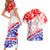 Forever Croatia Couples Matching Short Sleeve Bodycon Dress and Hawaiian Shirt Hrvatska Trobojnica Checkerboard - Wonder Print Shop