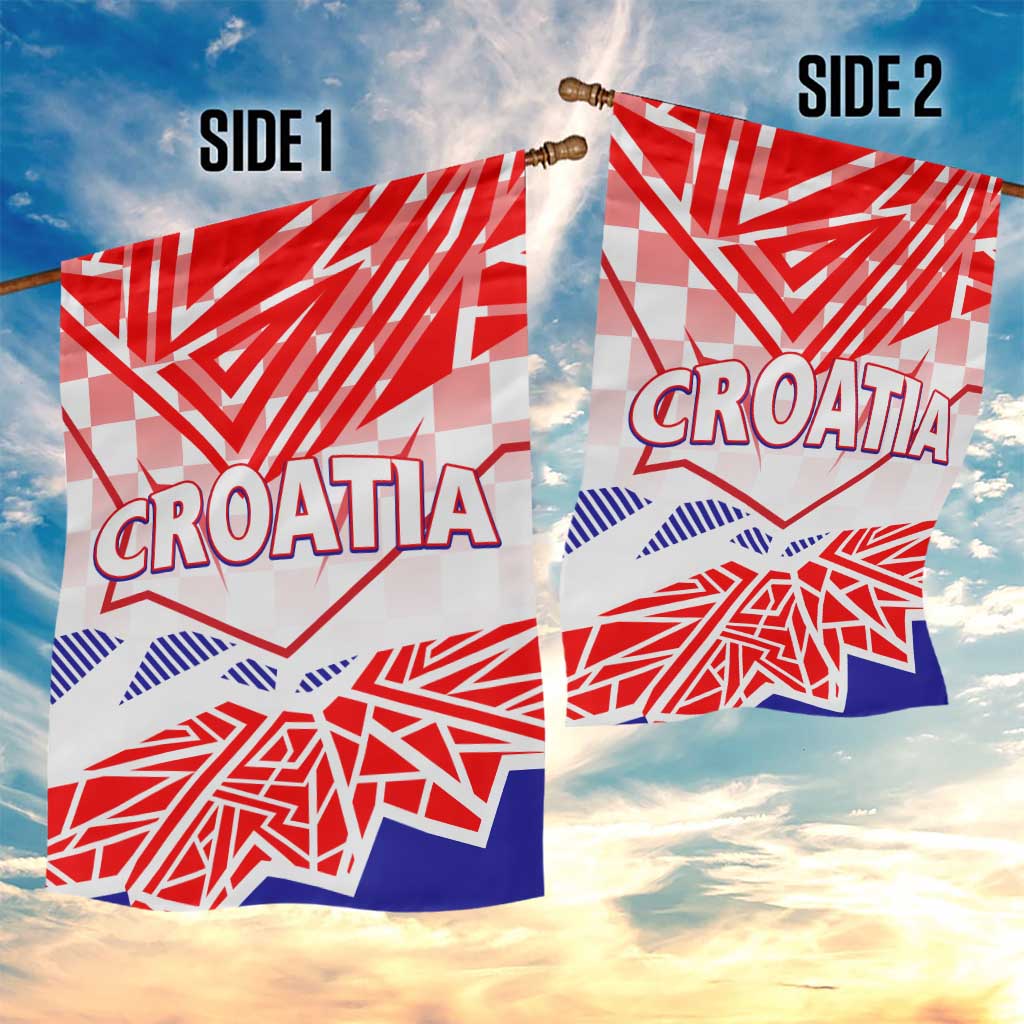 Forever Croatia Garden Flag Hrvatska Trobojnica Checkerboard - Wonder Print Shop