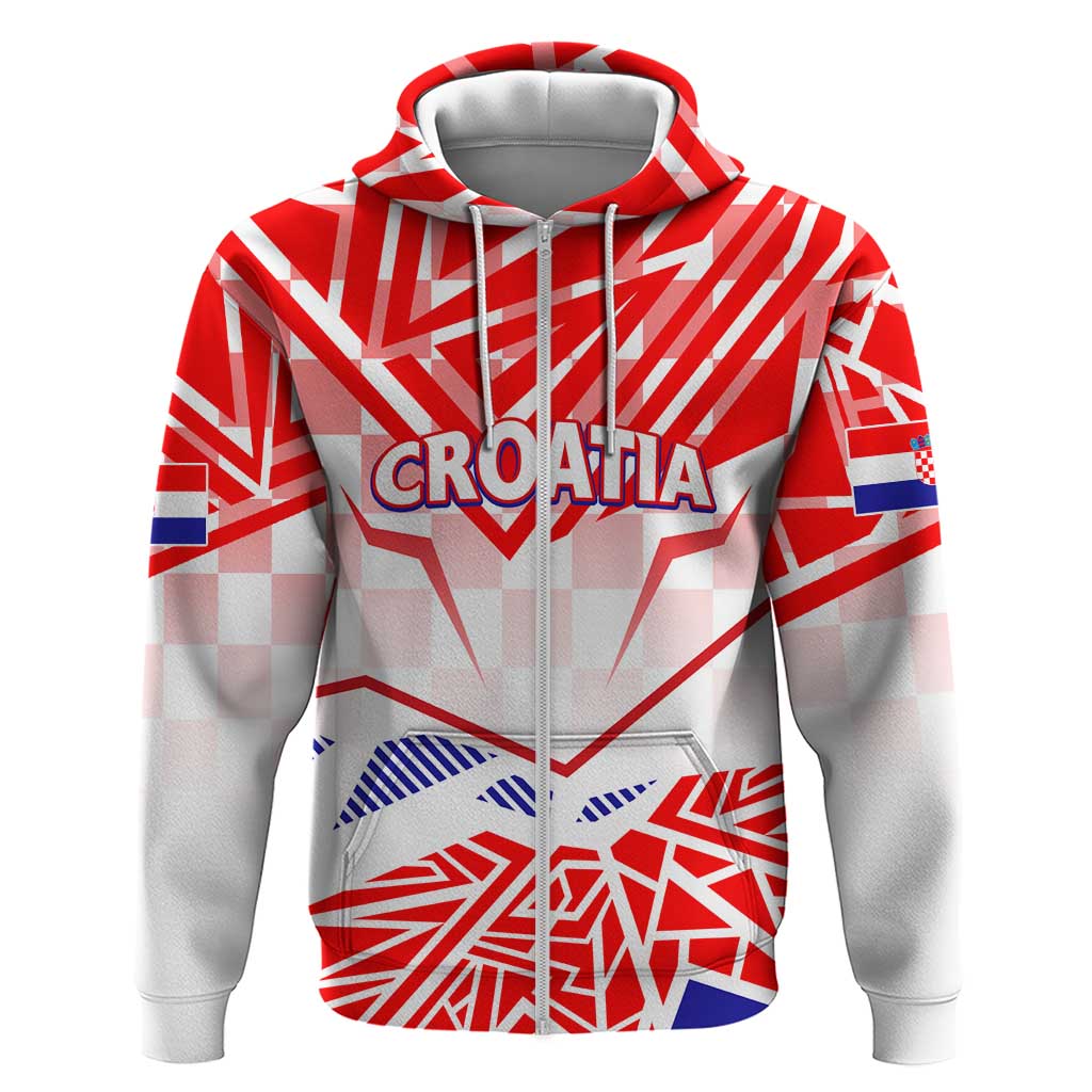 Forever Croatia Hoodie Hrvatska Trobojnica Checkerboard - Wonder Print Shop