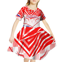 Forever Croatia Kid Short Sleeve Dress Hrvatska Trobojnica Checkerboard - Wonder Print Shop