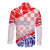 Forever Croatia Long Sleeve Button Shirt Hrvatska Trobojnica Checkerboard - Wonder Print Shop