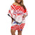 Forever Croatia Off Shoulder Short Dress Hrvatska Trobojnica Checkerboard - Wonder Print Shop