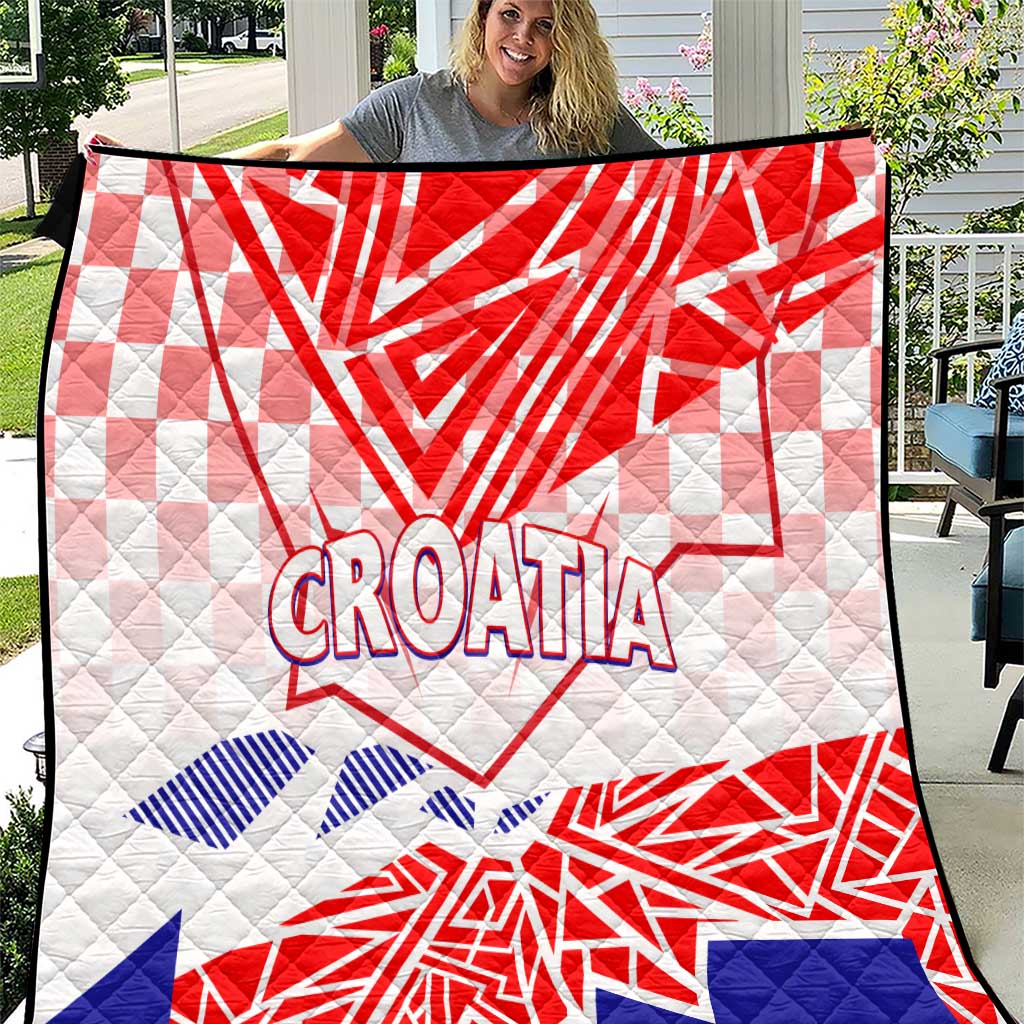 Forever Croatia Quilt Hrvatska Trobojnica Checkerboard - Wonder Print Shop