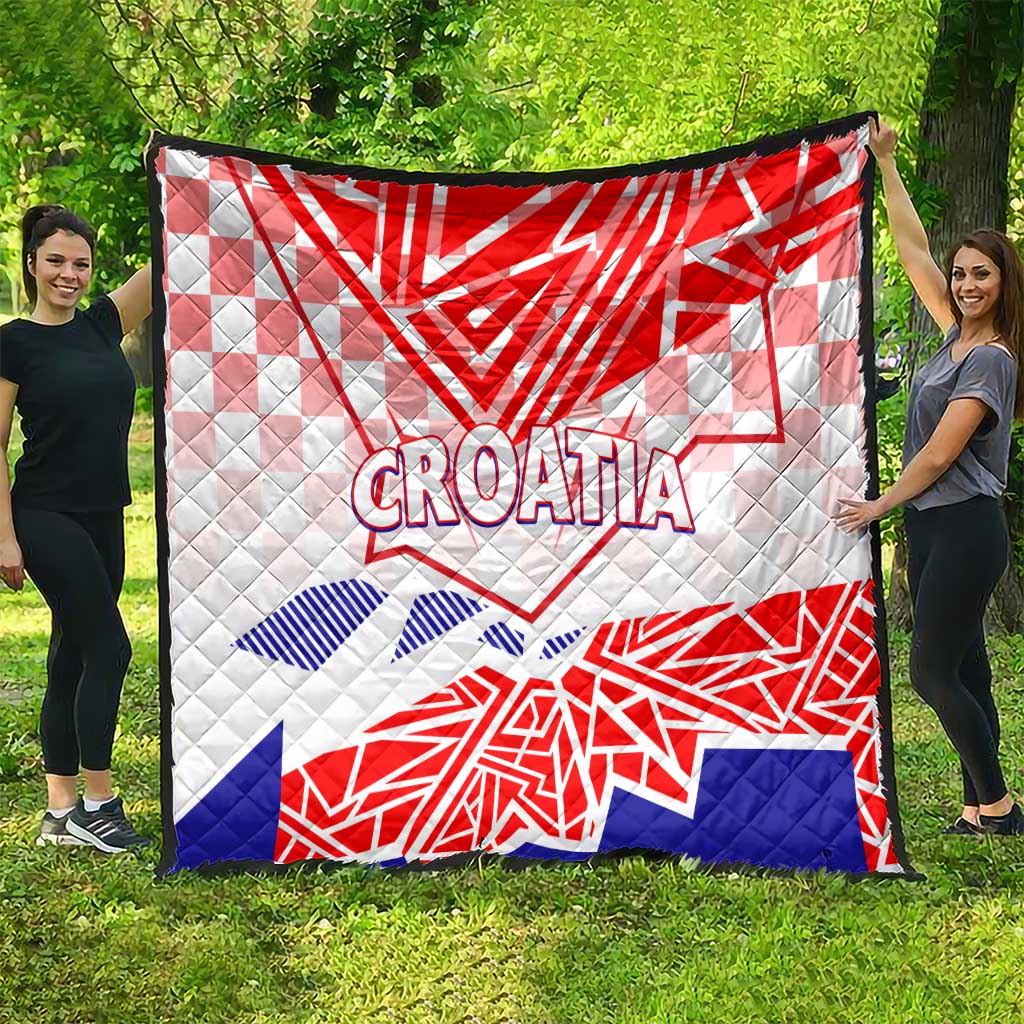 Forever Croatia Quilt Hrvatska Trobojnica Checkerboard - Wonder Print Shop
