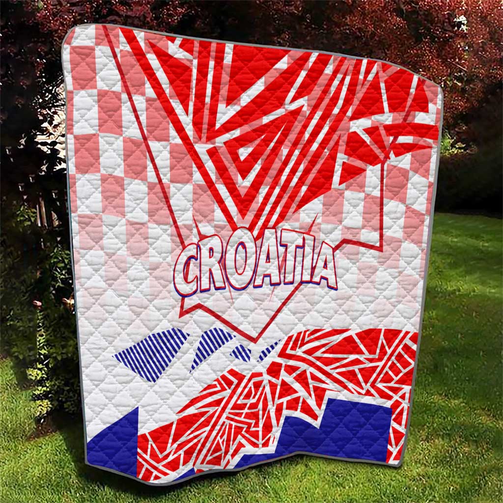 Forever Croatia Quilt Hrvatska Trobojnica Checkerboard - Wonder Print Shop