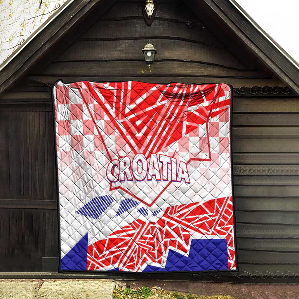 Forever Croatia Quilt Hrvatska Trobojnica Checkerboard - Wonder Print Shop