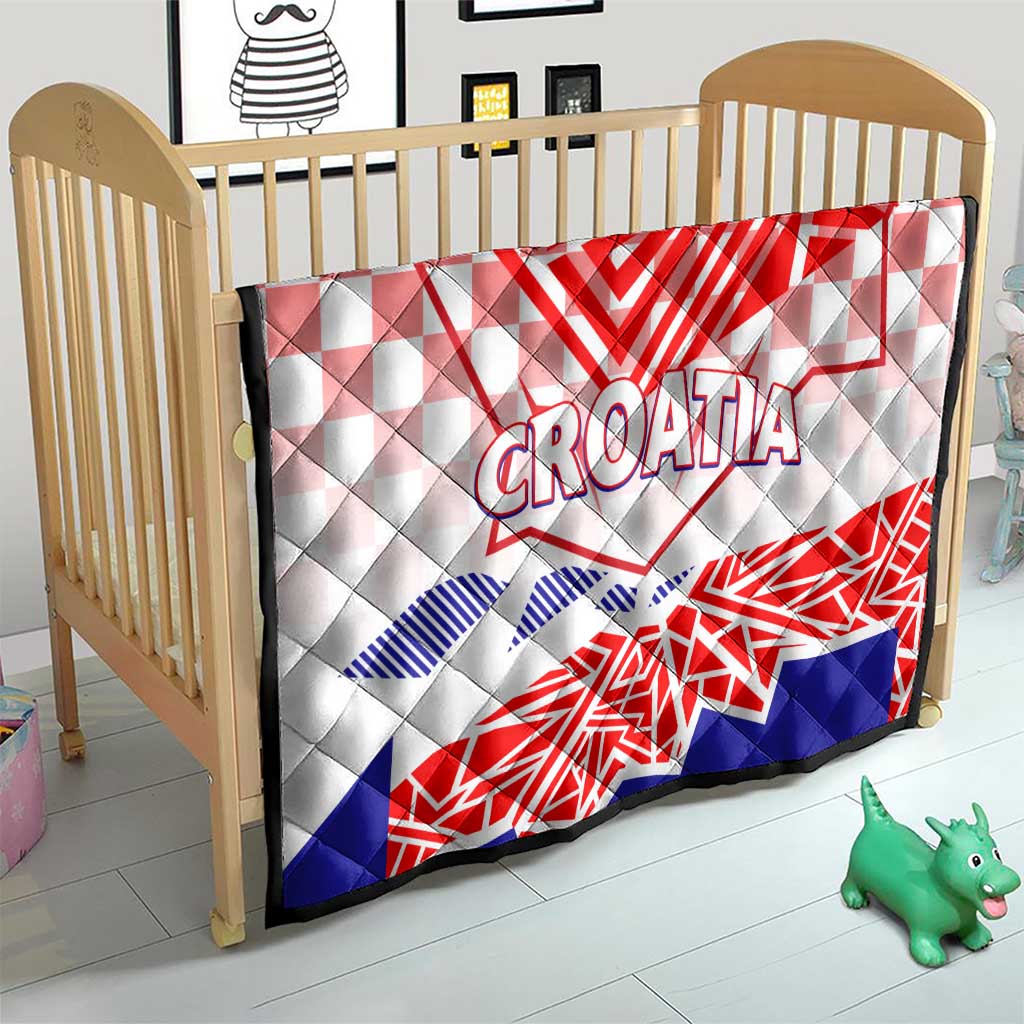 Forever Croatia Quilt Hrvatska Trobojnica Checkerboard - Wonder Print Shop
