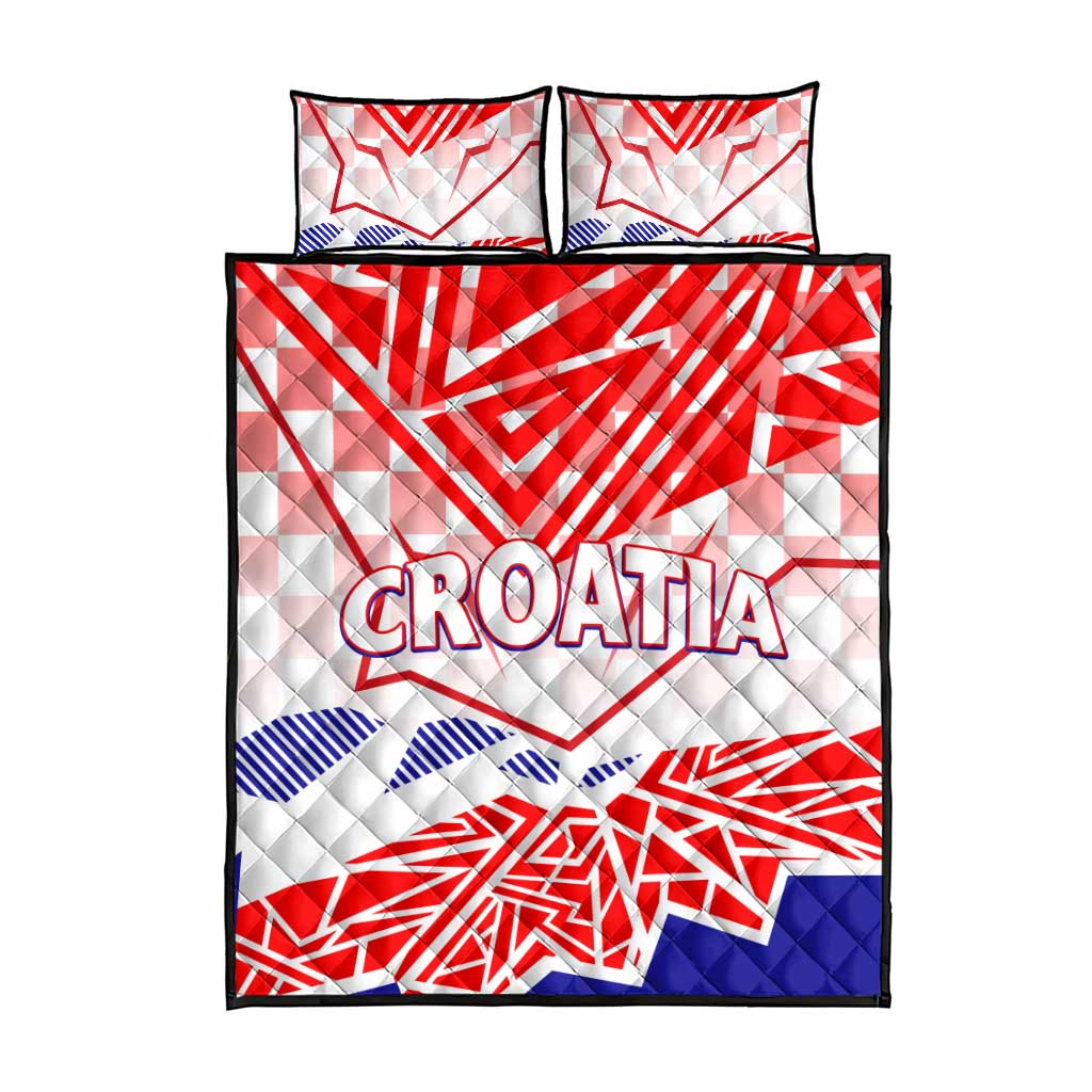 Forever Croatia Quilt Bed Set Hrvatska Trobojnica Checkerboard - Wonder Print Shop