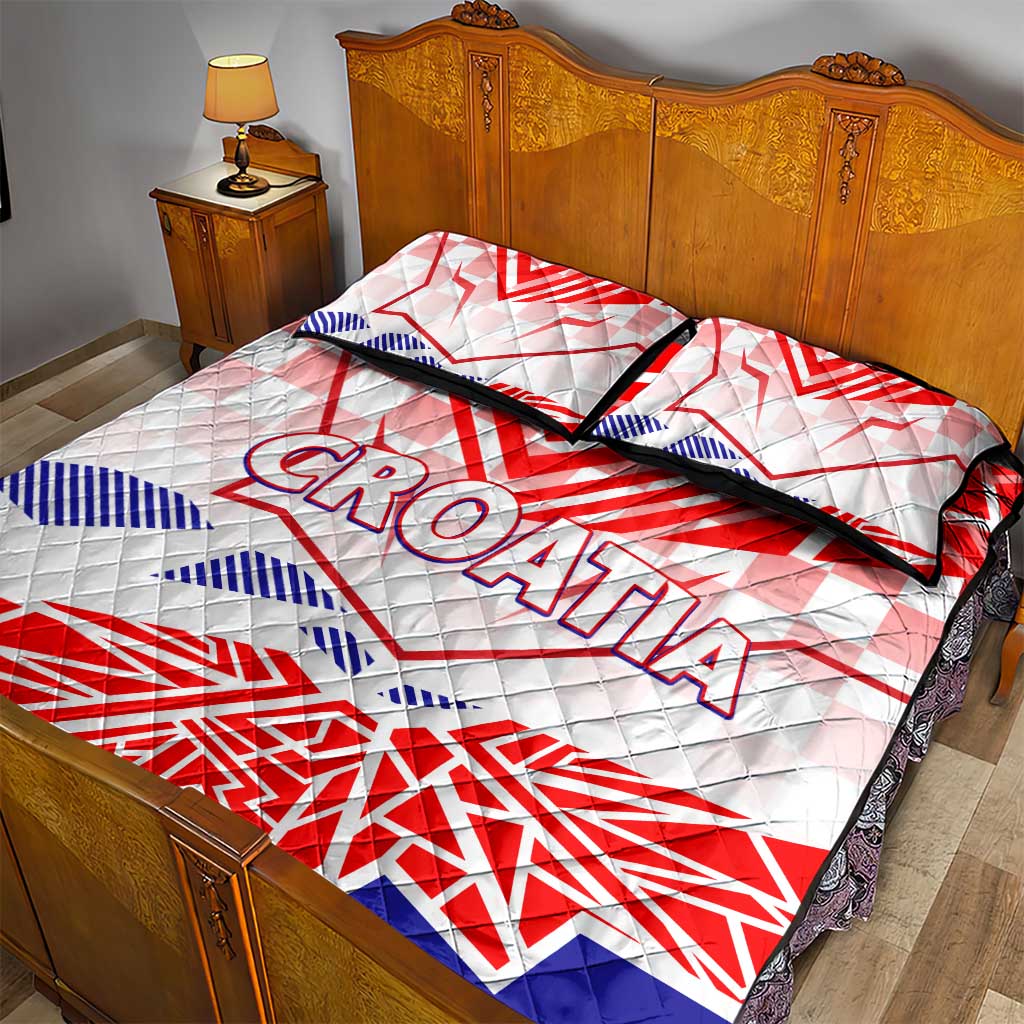 Forever Croatia Quilt Bed Set Hrvatska Trobojnica Checkerboard - Wonder Print Shop