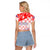 Forever Croatia Raglan Cropped T Shirt Hrvatska Trobojnica Checkerboard - Wonder Print Shop