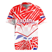 Forever Croatia Rugby Jersey Hrvatska Trobojnica Checkerboard - Wonder Print Shop