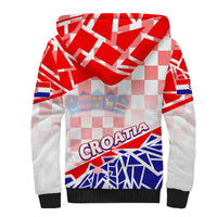 Forever Croatia Sherpa Hoodie Hrvatska Trobojnica Checkerboard - Wonder Print Shop
