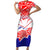 Forever Croatia Short Sleeve Bodycon Dress Hrvatska Trobojnica Checkerboard - Wonder Print Shop