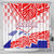 Forever Croatia Shower Curtain Hrvatska Trobojnica Checkerboard